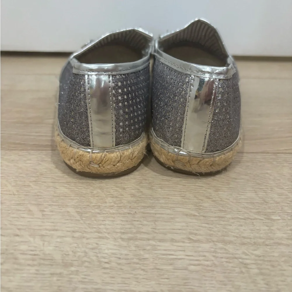 Michael Kors Glittery Silver Espadrilles